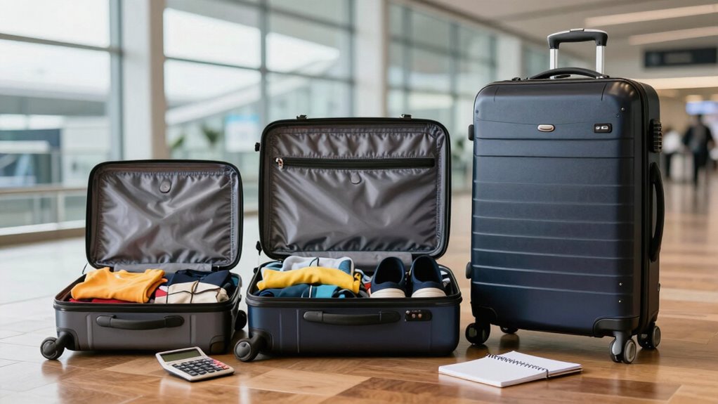 adjust luggage size appropriately