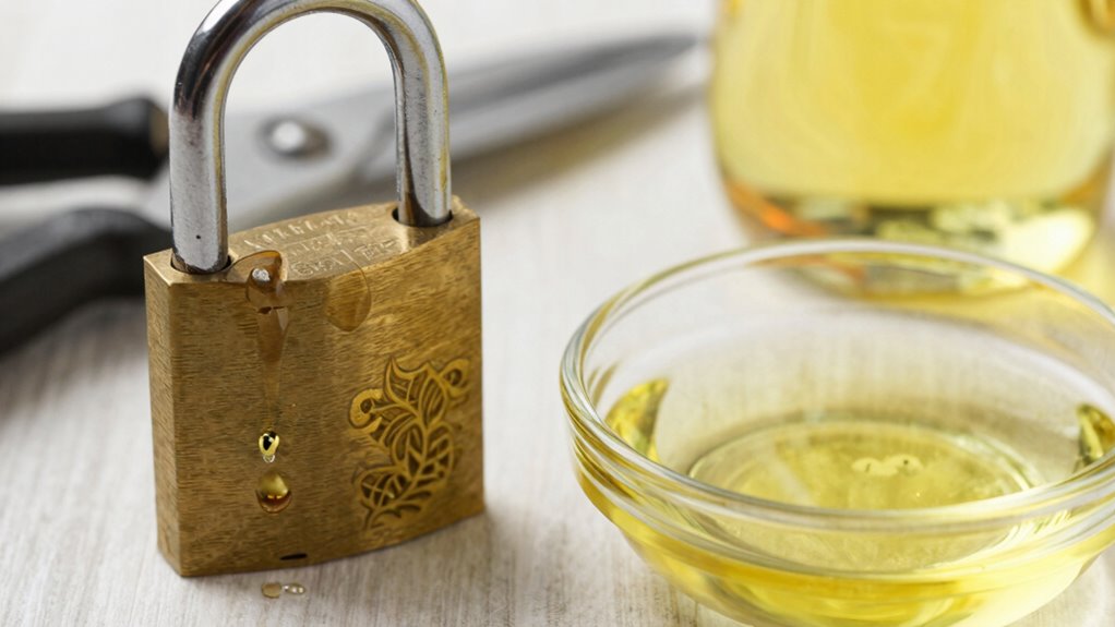 avoid household oils for locks