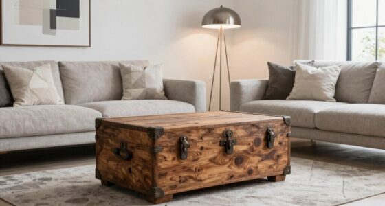 blend trunks with modern decor