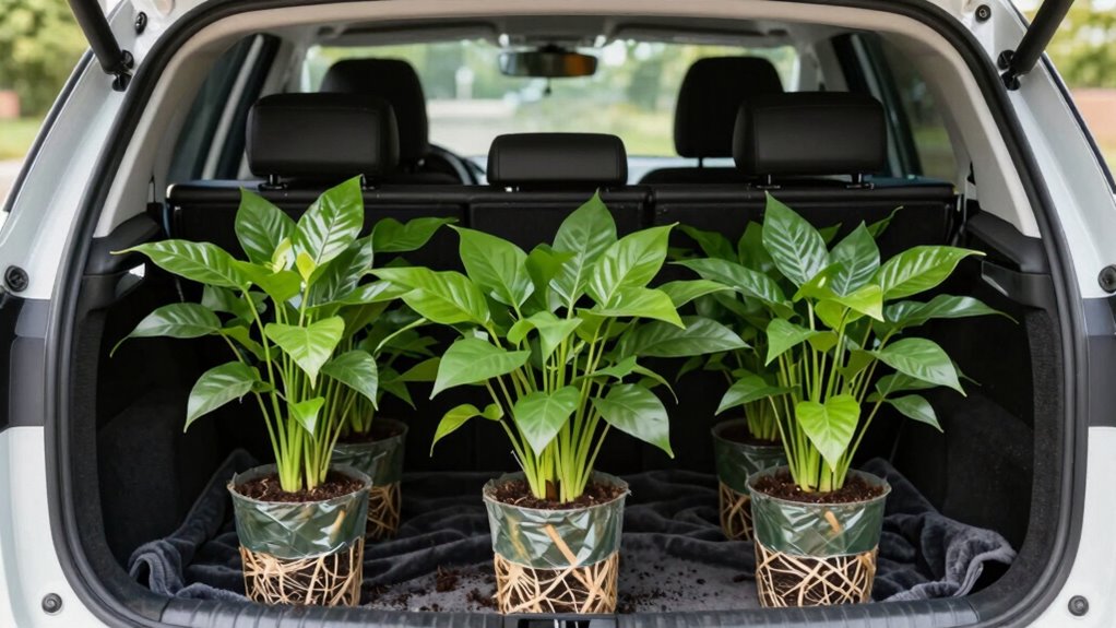 careful plant unpacking and replanting