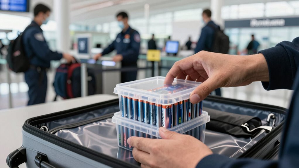 carry batteries safely onboard