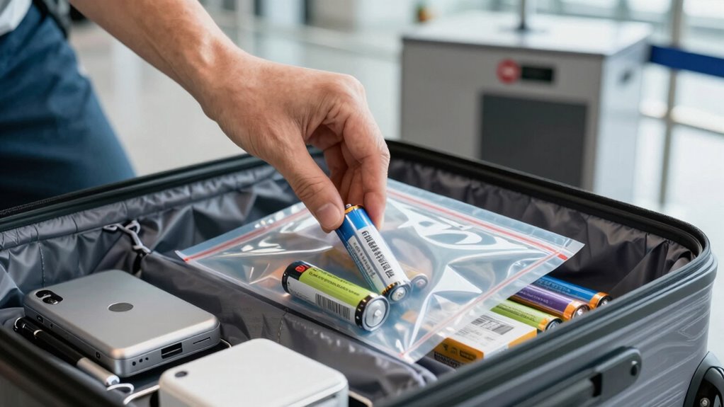 carry batteries safely onboard