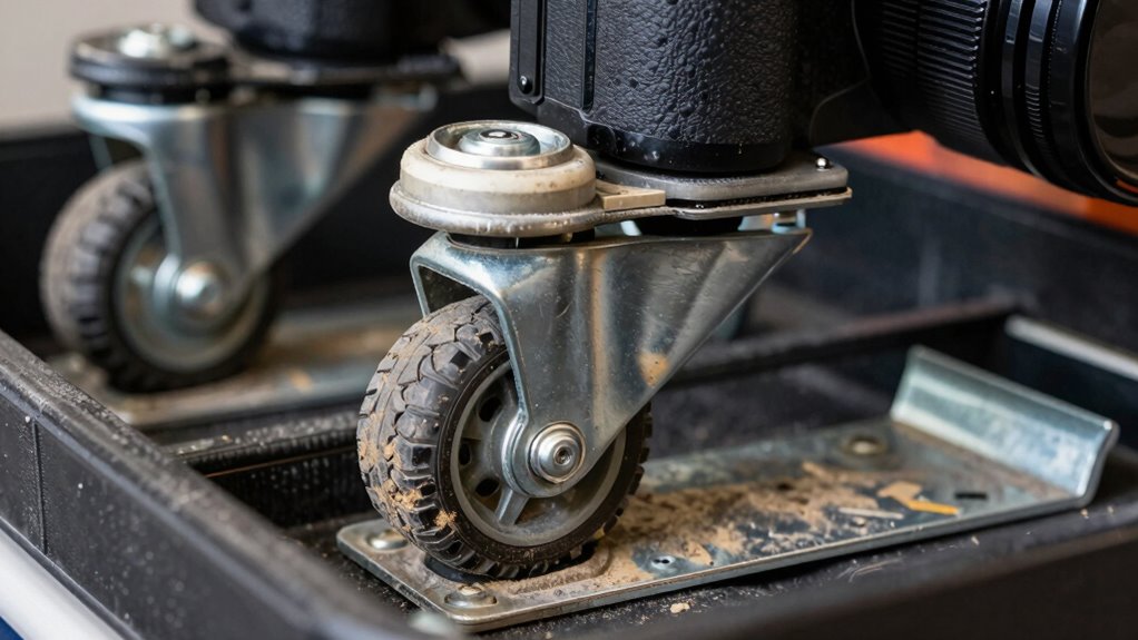 check casters for damage