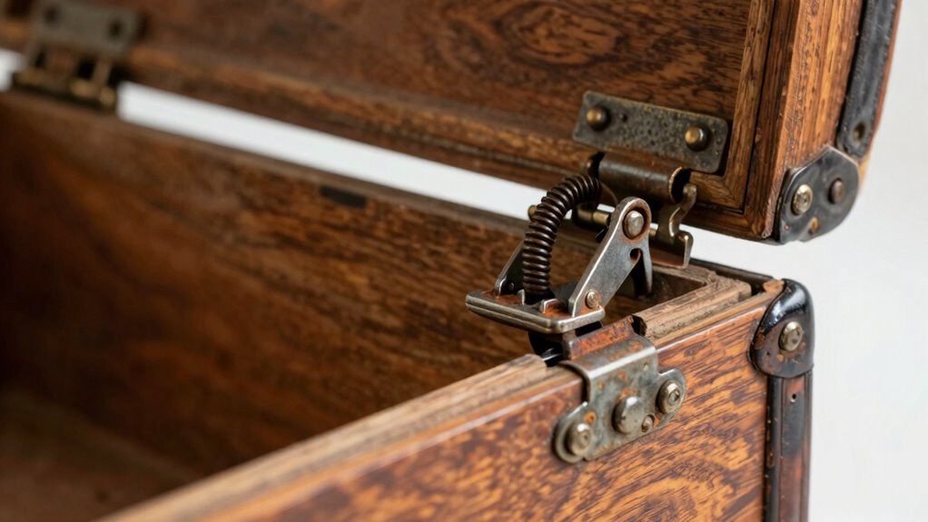 check hinges and support mechanisms