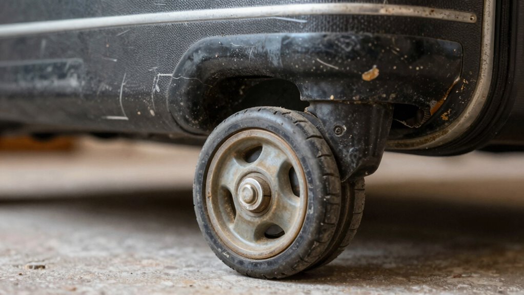 check suitcase wheel condition