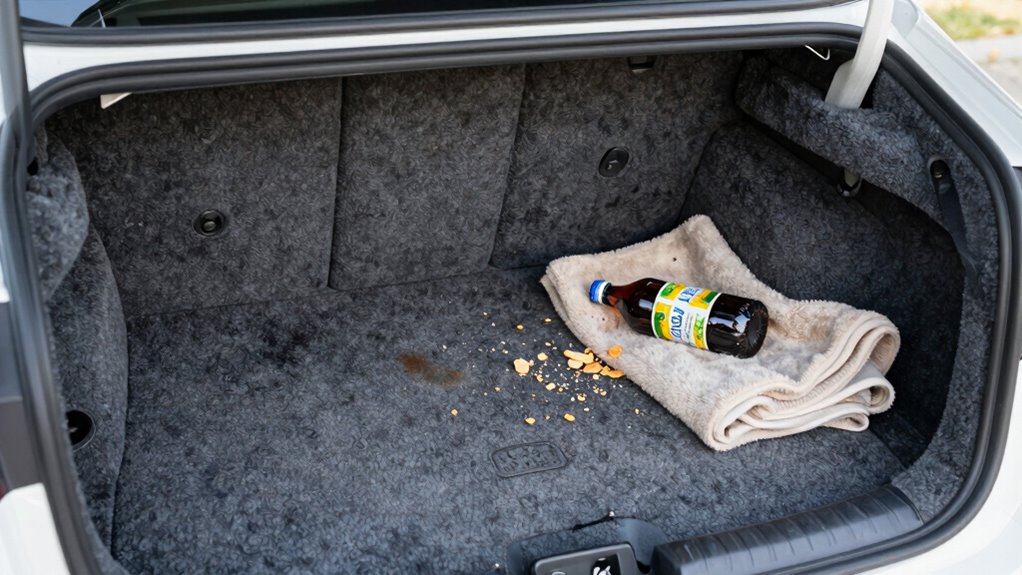 check trunk for food spills