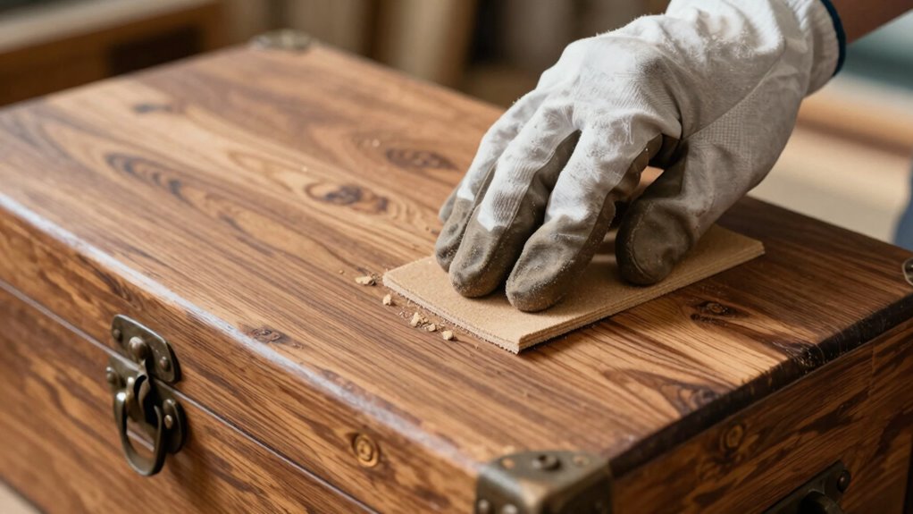 clean surface thoroughly before sanding