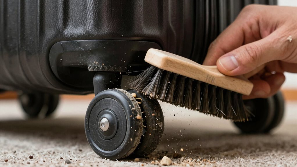 clean wheels before deep cleaning