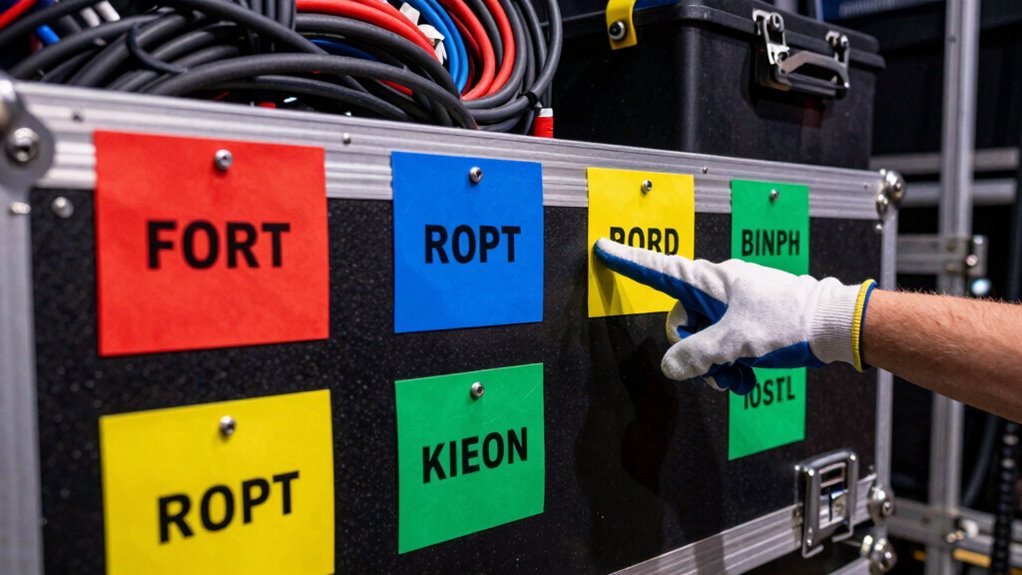 color coded stage labels