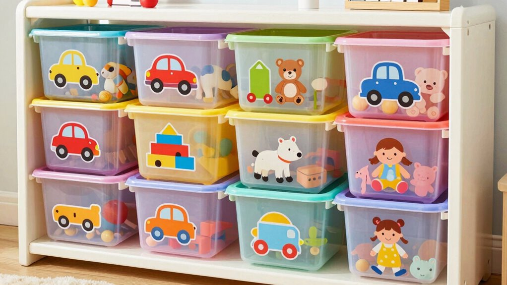 creative colorful visual labeling