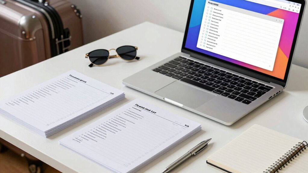 digital or printable packing lists