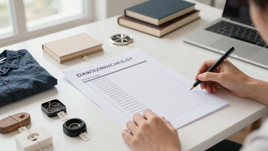 downsize with organized priorities