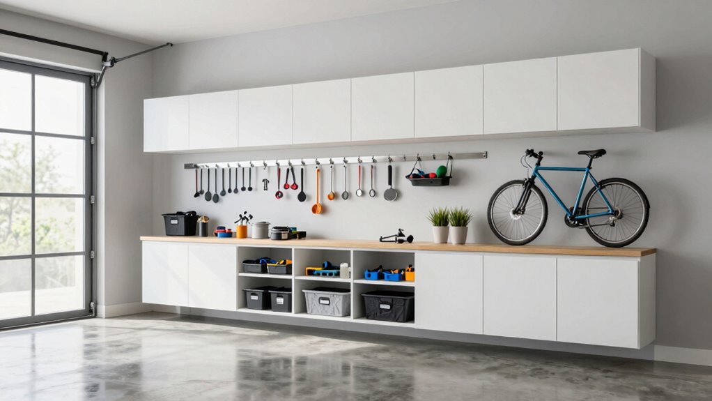 efficient garage wall organization