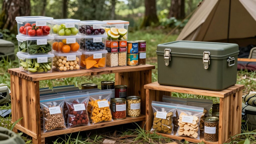 efficient organized camping packing