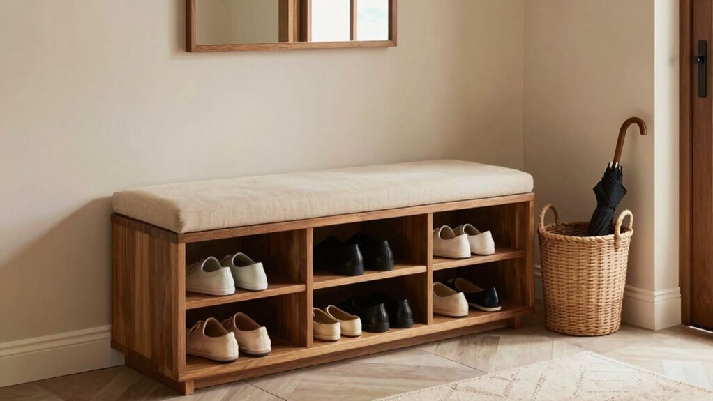 entryway organized seating solution