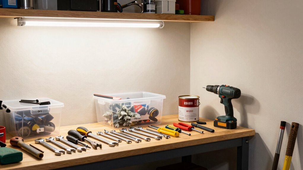 evaluate and organize garage items