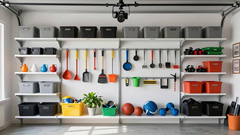 garage organization through zoning