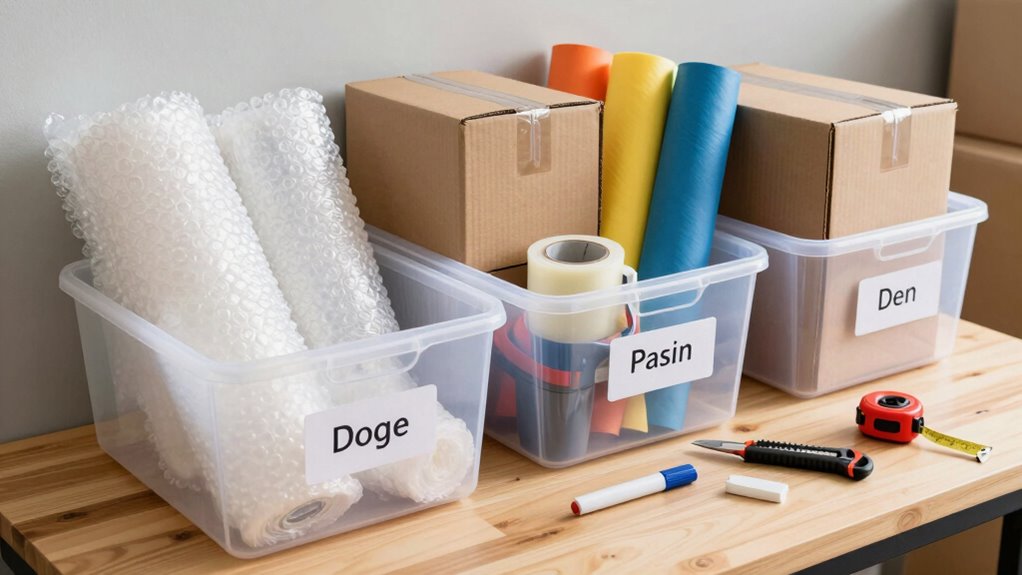 gather packing supplies efficiently