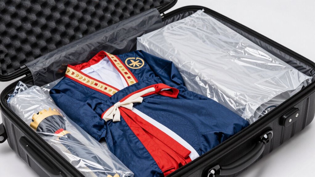 gentle packing prevents fabric cracks