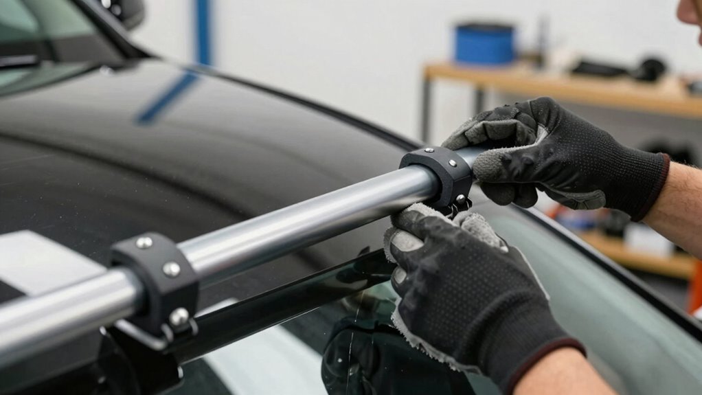 gentle protected roof rack installation