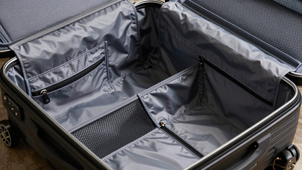 hidden secure luggage compartments