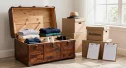 home staging trunk organization