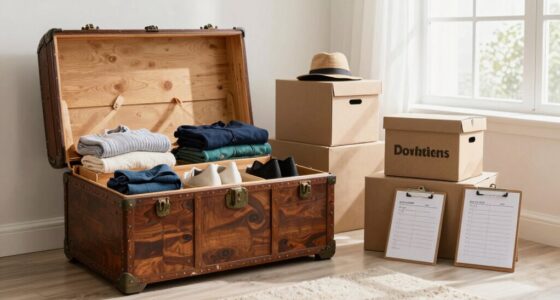 home staging trunk organization