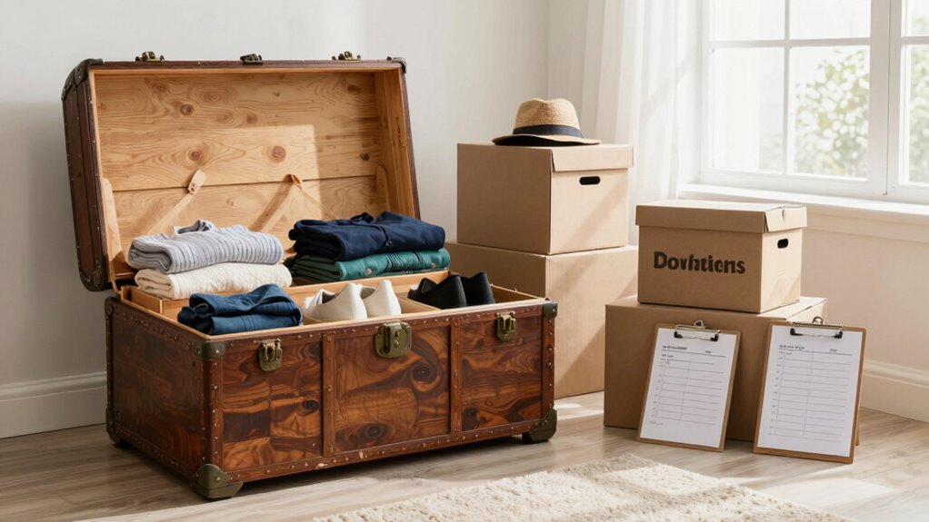 home staging trunk organization