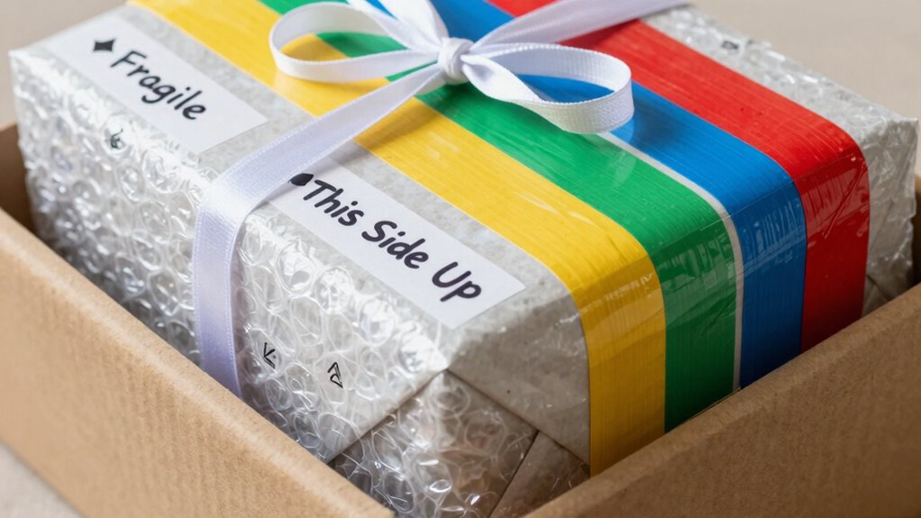 label protect pack safely