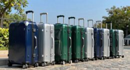large wheeled travel trunks