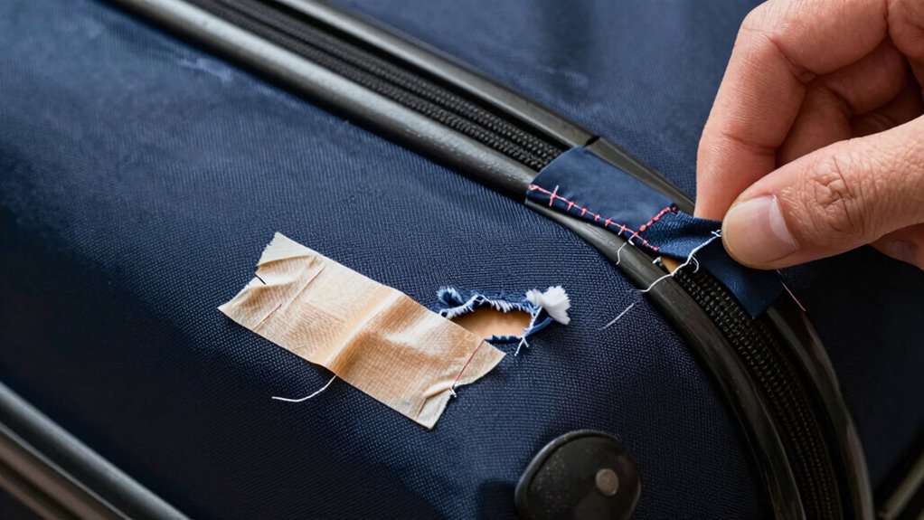 luggage fabric repair options