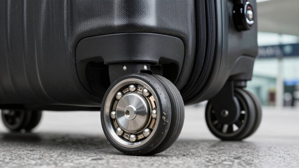 maintain luggage wheels regularly