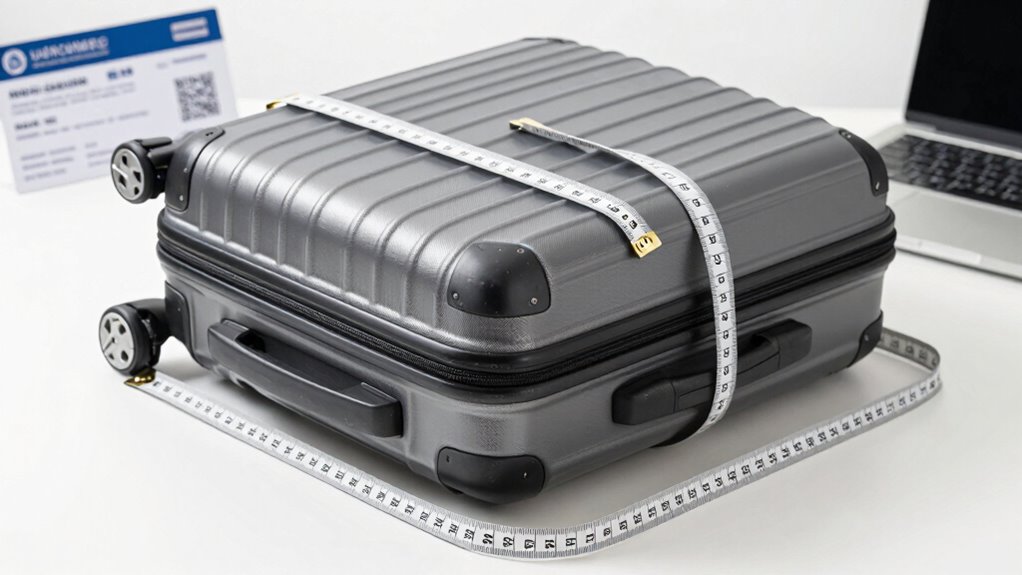 measure suitcase dimensions accurately