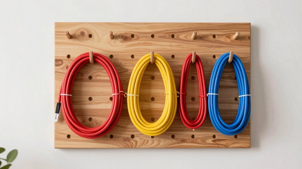 organize cords with color