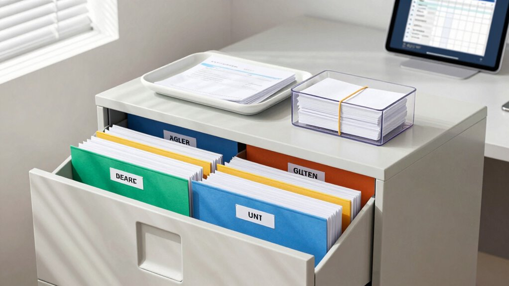 organize files with clear labels