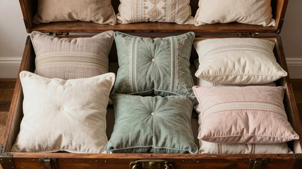 organize pillows with labels