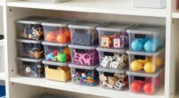 organize storage bin sizes