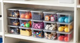 organize storage bin sizes