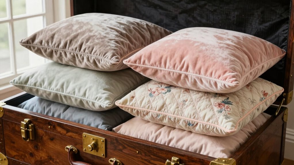 organized accessible decorative pillows