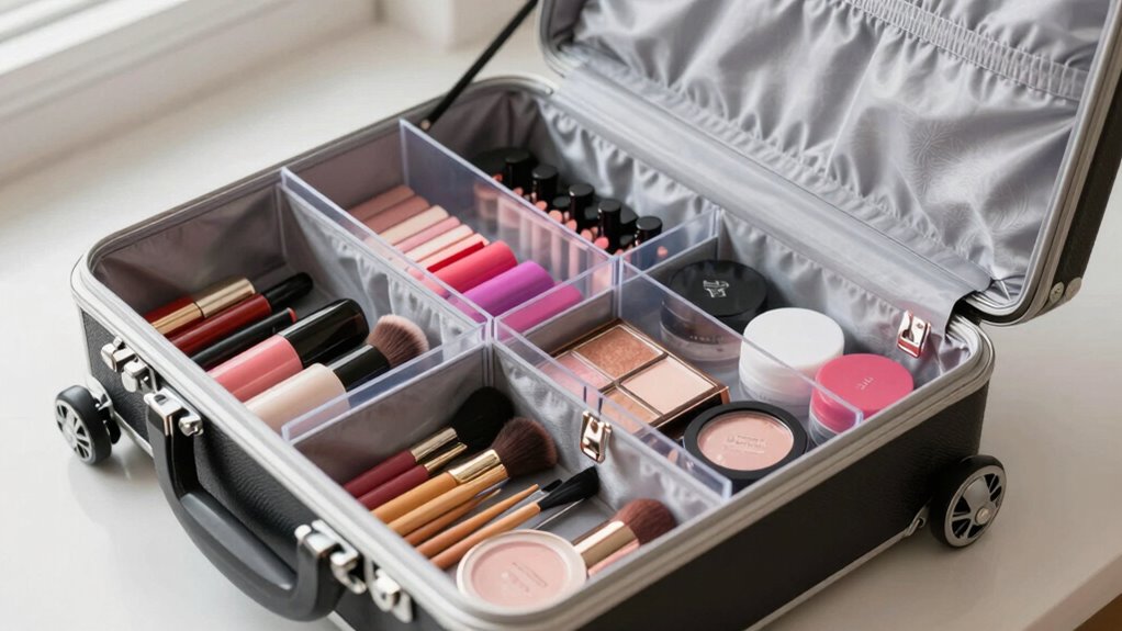 organized accessible makeup storage