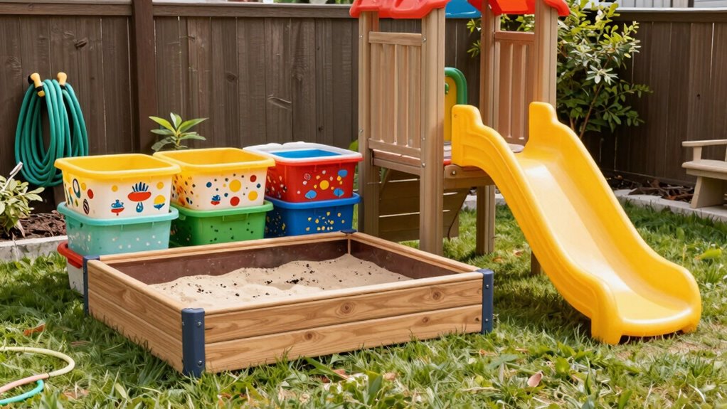 organized accessible outdoor toy storage