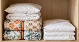 organized bedding set storage