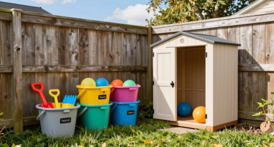 organized outdoor toy storage