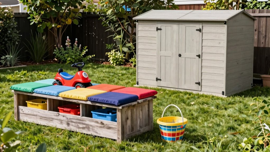 organized outdoor toy storage