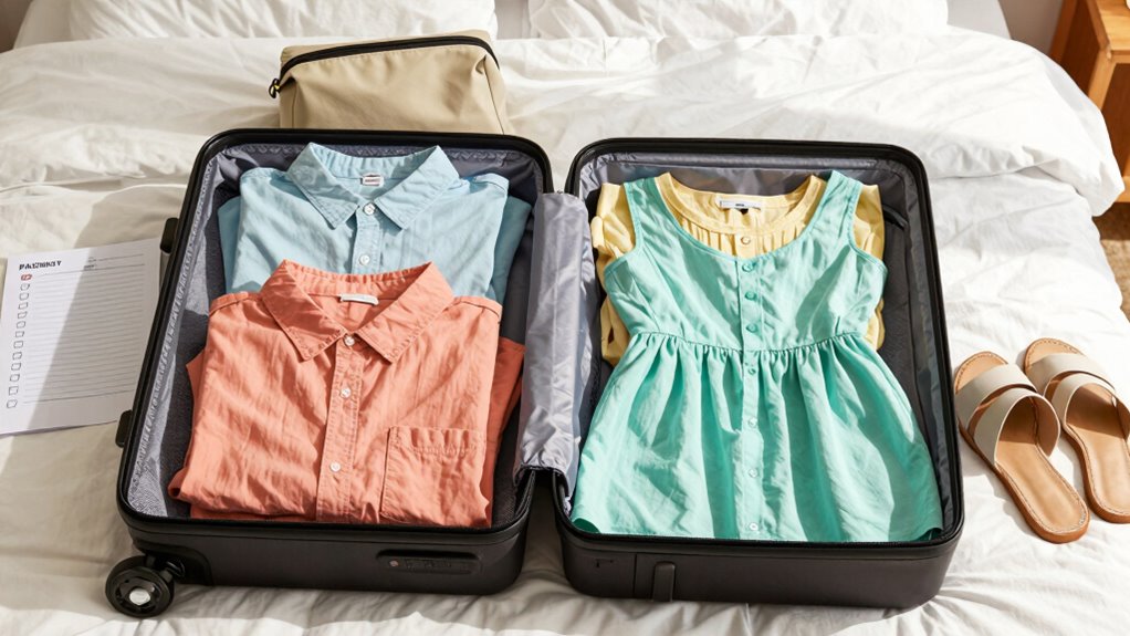 organized packing for travel