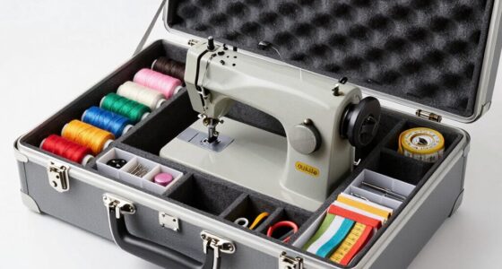 organized sewing machine storage