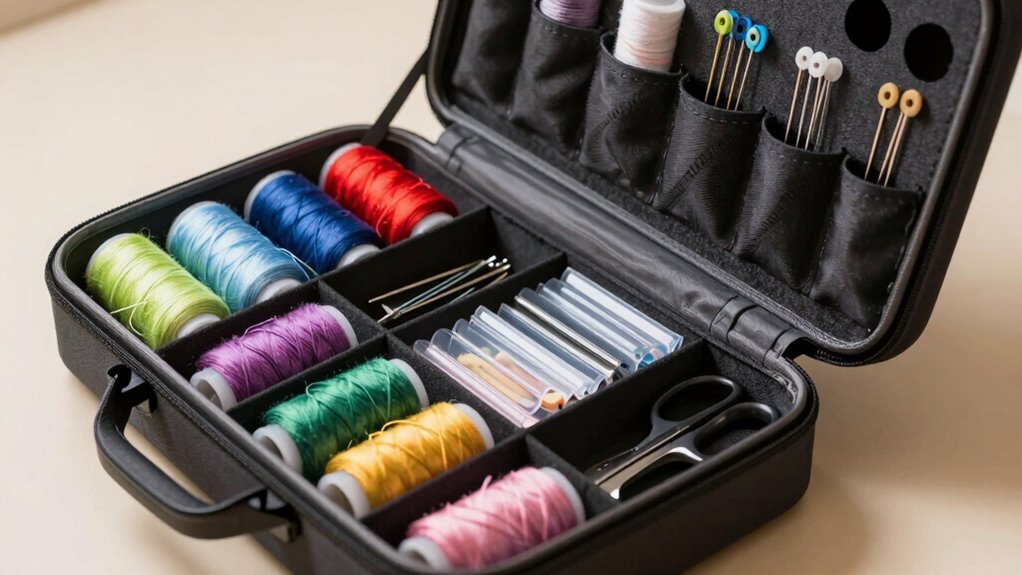organized sewing supply storage