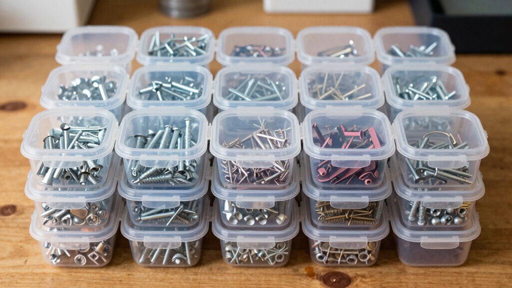 organized small parts storage