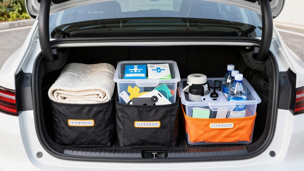 organized trunk for safety
