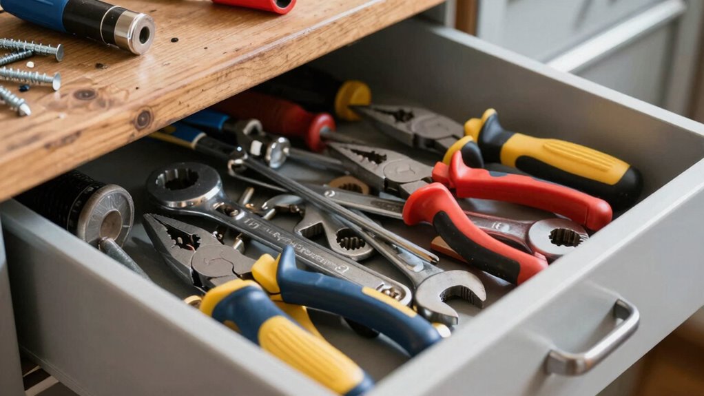 overfilled toolbox needs attention